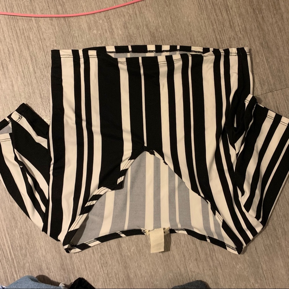 Stripe crop top super soft